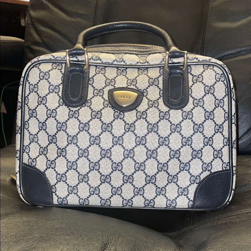 Gucci Blue Monogram Coated Canvas Vanity